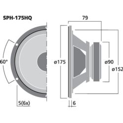 Monacor SPH-175HQ głośnik nisko-średniotonowy HiFi